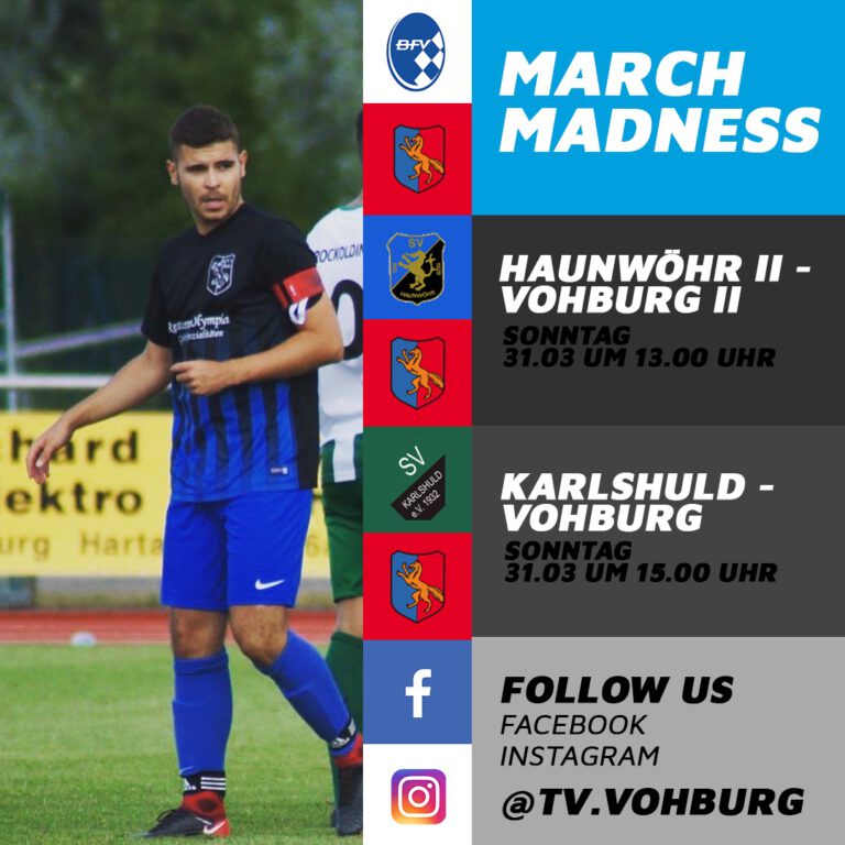 marchmadness … Hier die Vorschau was uns im März noch erwartet. vohburg