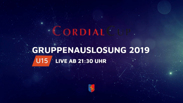 Gruppenauslosung 2019 – U15 Cordial Cup live