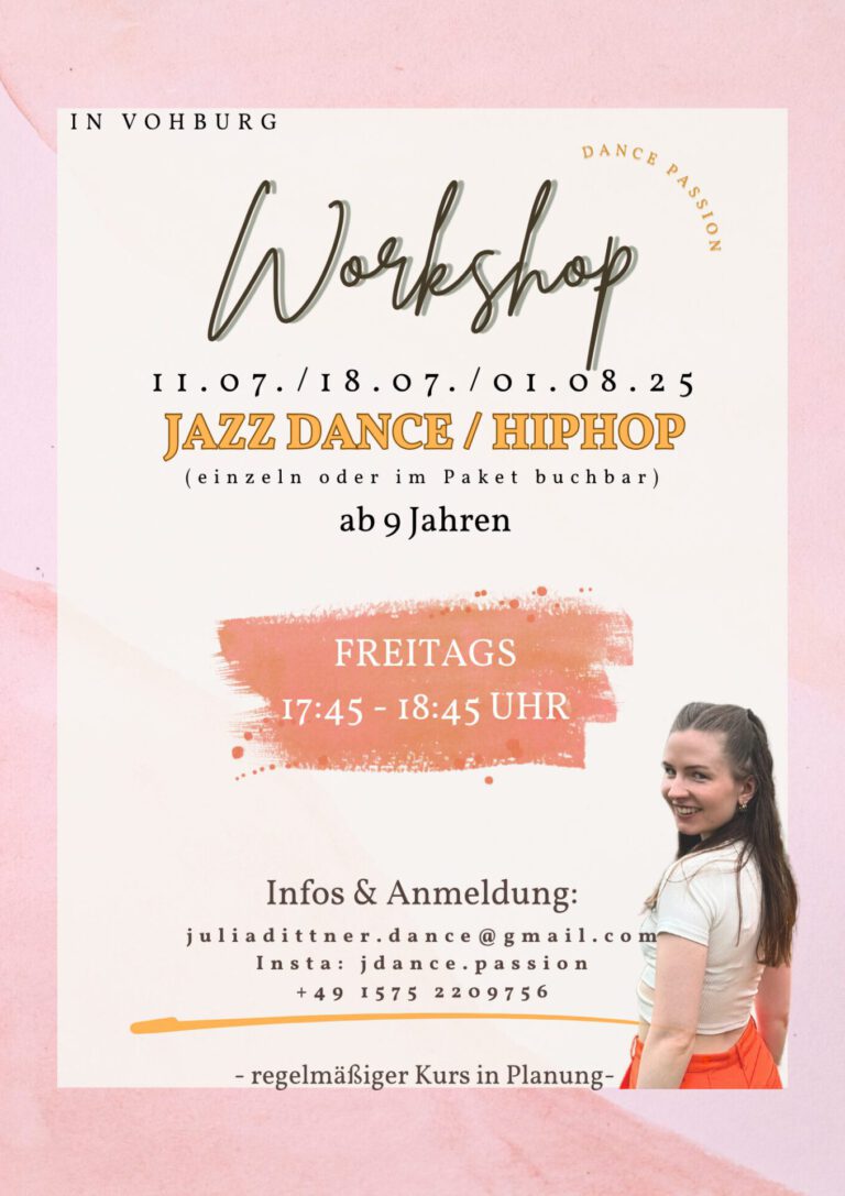 Neue Kurse für Jazz Dance & HipHop