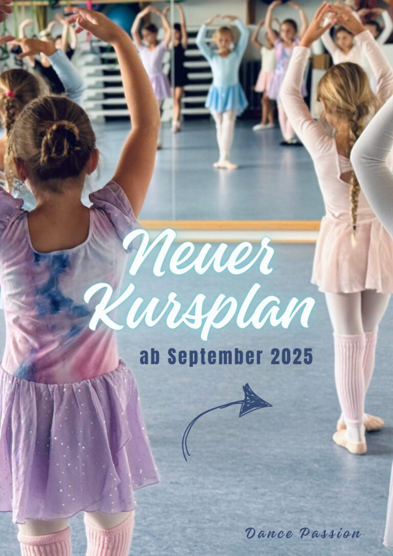 Neuer Kursplan für unsere Tanzkurse, gültig ab September 2025!